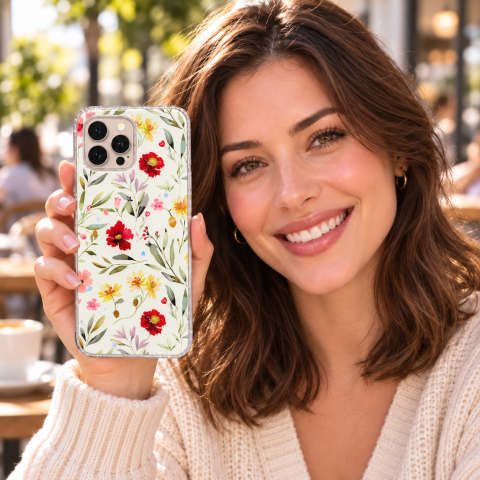Husa pentru iPhone 16 Pro Max cu imprimeu floral, rezistenta la socuri si lovituri - ZetGSM [7]