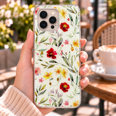 Husa pentru iPhone 16 Pro Max cu imprimeu floral, rezistenta la socuri si lovituri - ZetGSM [4]