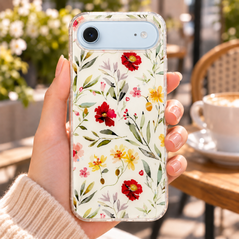 Husa pentru iPhone 17 Air cu imprimeu floral, rezistenta la socuri si lovituri - ZetGSM [4]
