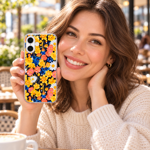 Husa pentru iPhone 17 cu imprimeu floral, rezistenta la socuri si lovituri - ZetGSM [7]