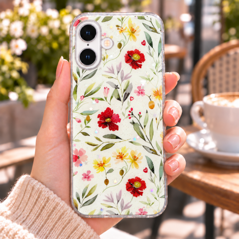 Husa pentru iPhone 17 cu imprimeu floral, rezistenta la socuri si lovituri - ZetGSM [4]