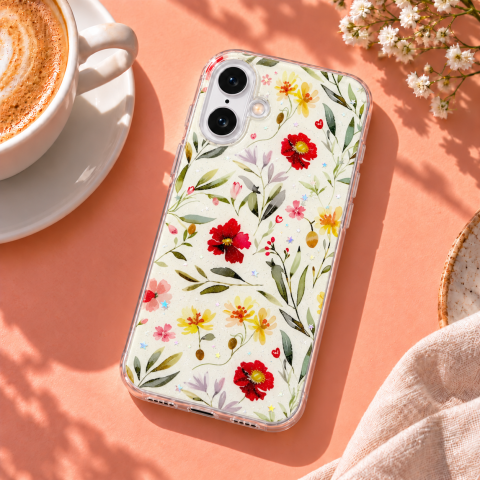 Husa pentru iPhone 17 cu imprimeu floral, rezistenta la socuri si lovituri - ZetGSM [5]