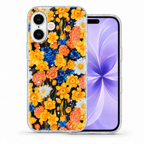 Huse Iphone - Husa pentru iPhone 17 cu imprimeu floral, rezistenta la socuri si lovituri - ZetGSM