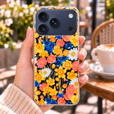 Husa pentru iPhone 17 Pro cu imprimeu floral, rezistenta la socuri si lovituri - ZetGSM [4]