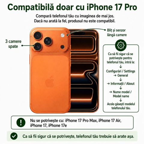 Husa pentru iPhone 17 Pro cu imprimeu floral, rezistenta la socuri si lovituri - ZetGSM [1]