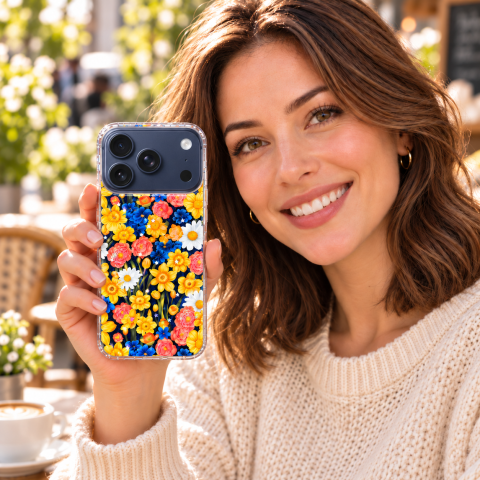 Husa pentru iPhone 17 Pro cu imprimeu floral, rezistenta la socuri si lovituri - ZetGSM [7]