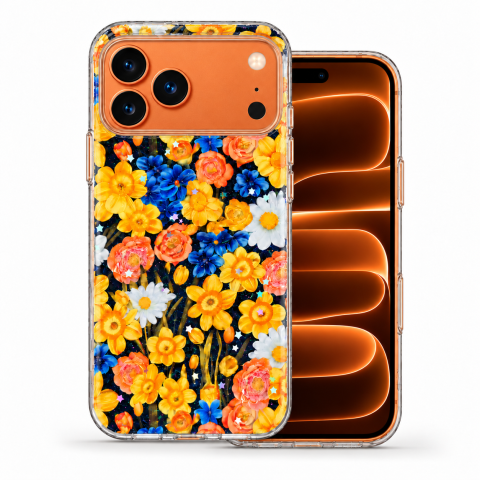 Huse Iphone - Husa pentru iPhone 17 Pro Max cu imprimeu floral, rezistenta la socuri si lovituri - ZetGSM