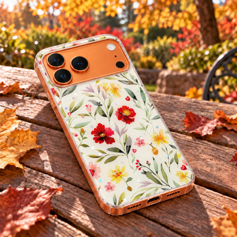 Husa pentru iPhone 17 Pro Max cu imprimeu floral, rezistenta la socuri si lovituri - ZetGSM [6]
