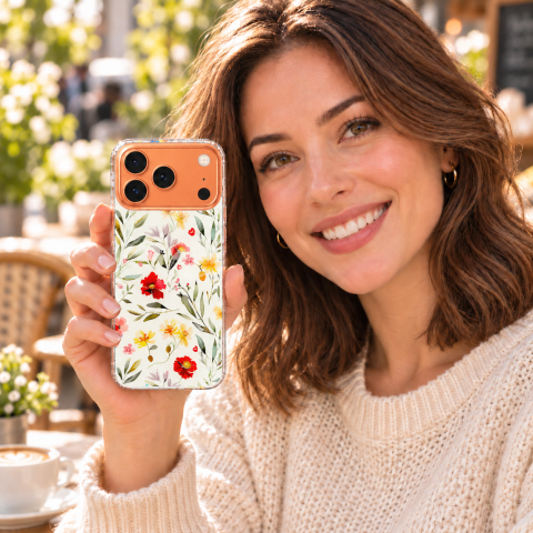 Husa pentru iPhone 17 Pro Max cu imprimeu floral, rezistenta la socuri si lovituri - ZetGSM [7]