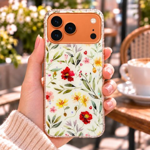 Husa pentru iPhone 17 Pro Max cu imprimeu floral, rezistenta la socuri si lovituri - ZetGSM [4]