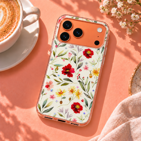 Husa pentru iPhone 17 Pro Max cu imprimeu floral, rezistenta la socuri si lovituri - ZetGSM [5]