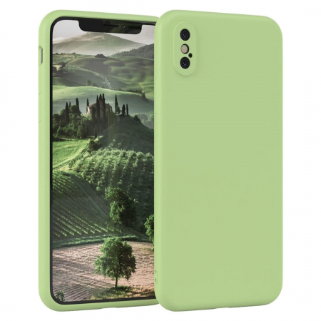 Huse Iphone - Husa Silicon Catifelat pentru iPhone X - Protecție Camere
