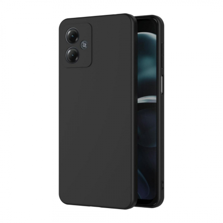 Produse - Husa pentru Motorola Moto G14 din sIlicon catifelat cu interior din microfibra si protectie la camere - Negru
