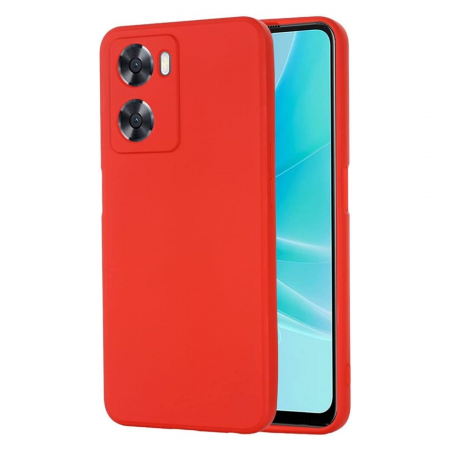 Huse Telefoane - Husa pentru Oppo A77 4G din sIlicon catifelat cu interior din microfibra si protectie la camere