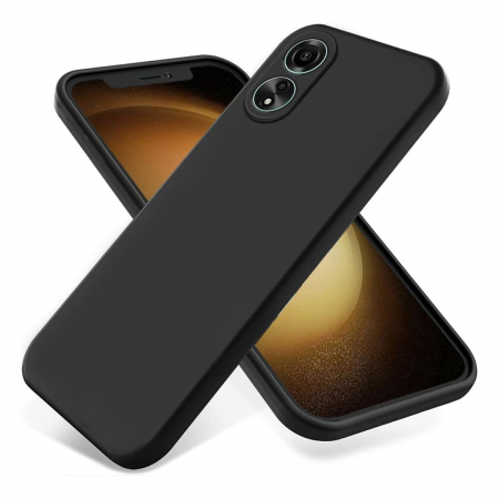 Huse Oppo - Husă Silicon Catifelat Oppo A58 4G cu Protecție Cameră