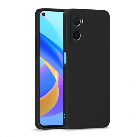 Huse Oppo - Husa pentru Oppo A96 din sIlicon catifelat cu interior din microfibra si protectie la camere