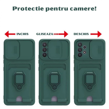 Husa Samsung A22 5G cu Protecție Camere, Șnur, Inel și Slot Card [1]