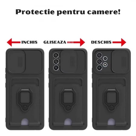 Husa Samsung A71 4G cu Protecție Camere, Șnur, Inel și Slot Card [1]