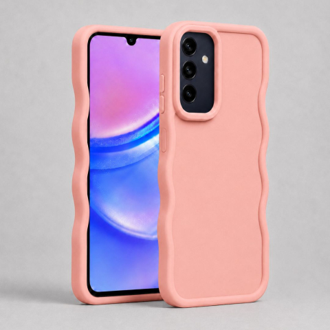 Huse Telefoane - Husa pentru Samsung Galaxy A15, protectie Anti-Soc si design ondulat Candy - Negru