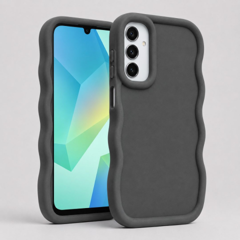 Husa pentru Samsung Galaxy A16, protectie Anti-Soc si design ondulat Candy - Negru [0]