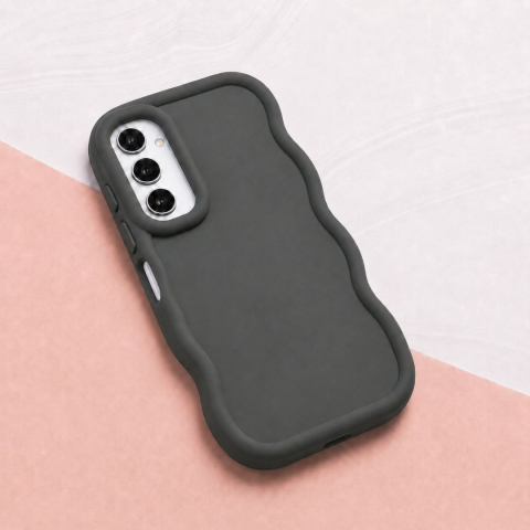 Husa pentru Samsung Galaxy A16, protectie Anti-Soc si design ondulat Candy - Negru [1]