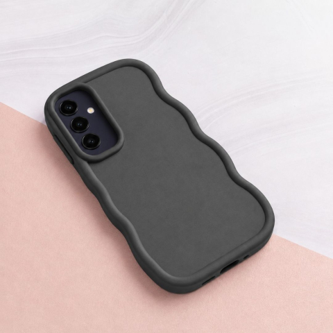 Husa pentru Samsung Galaxy A15, protectie Anti-Soc si design ondulat Candy - Negru [4]