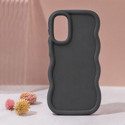 Husa pentru Samsung Galaxy A15, protectie Anti-Soc si design ondulat Candy - Negru [3]