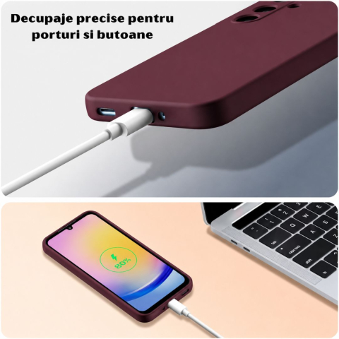 Husa silicon catifelat pentru Samsung Galaxy A17 cu interior din microfibra si protectie camere [3]