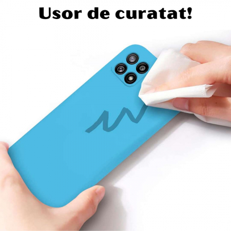 Husa Silicon Catifelat Samsung Galaxy A22 5G cu Protecție Cameră [3]