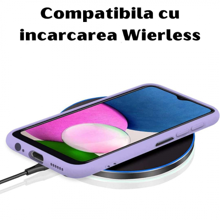 Husa Silicon Catifelat Samsung Galaxy A22 5G cu Protecție Cameră [4]