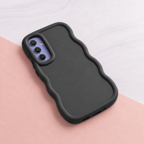 Husa pentru Samsung Galaxy A54 5G, protectie Anti-Soc si design ondulat Candy - Negru [4]