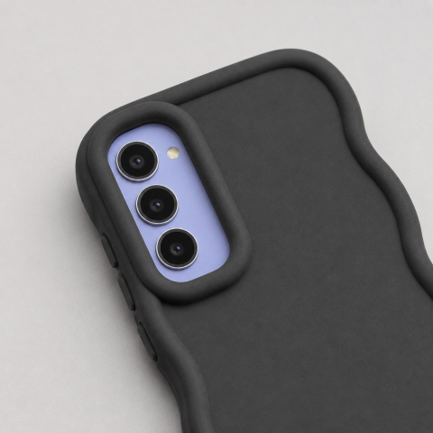 Husa pentru Samsung Galaxy A54 5G, protectie Anti-Soc si design ondulat Candy - Negru [2]