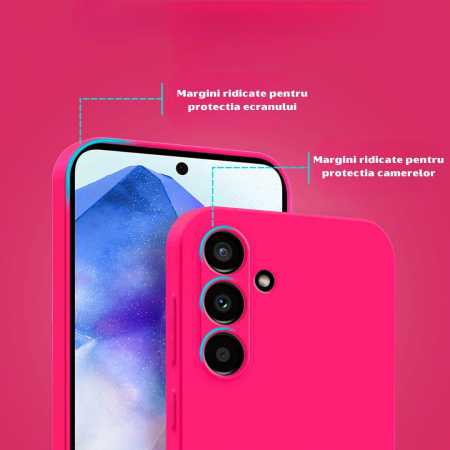 Husa pentru Samsung Galaxy A55 din sIlicon catifelat cu interior din microfibra si protectie la camere [1]