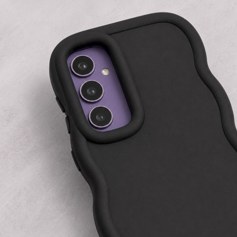 Husa pentru Samsung Galaxy S23 FE, protectie Anti-Soc si design ondulat Candy - Negru [1]