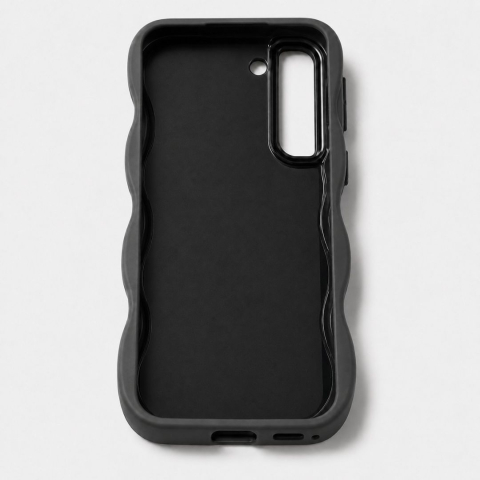 Husa pentru Samsung Galaxy S22, protectie Anti-Soc si design ondulat Candy - Negru [3]