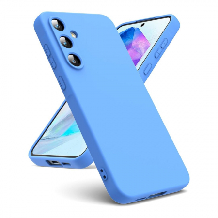 Huse Samsung - Husa pentru Samsung Galaxy S24 din sIlicon catifelat cu interior din microfibra si protectie la camere
