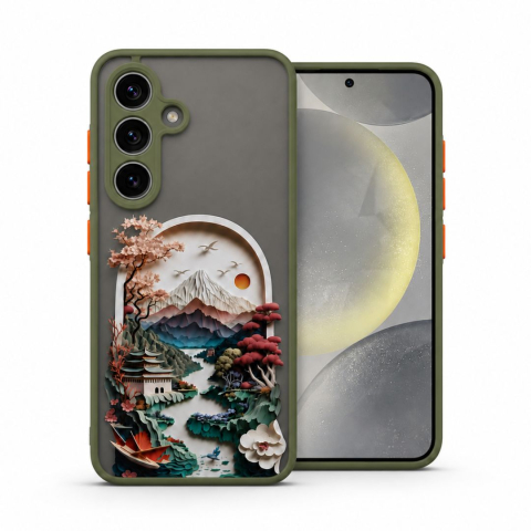 Huse Samsung - Husa pentru Samsung Galaxy S24, protectie Anti-Soc si design modern Trendy Adventure - Verde