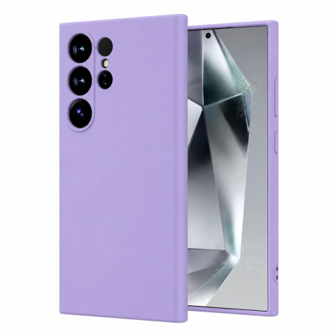 Huse Samsung - Husa pentru Samsung Galaxy S24 Ultra din sIlicon catifelat cu interior din microfibra si protectie la camere