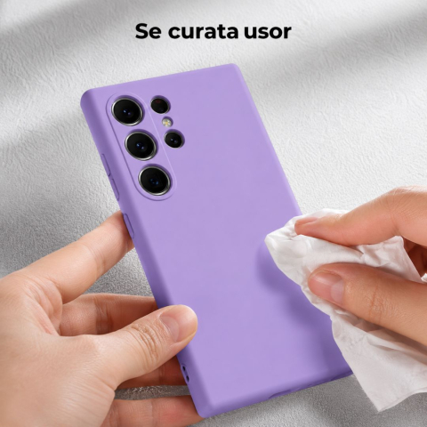 Husa pentru Samsung Galaxy S24 Ultra din sIlicon catifelat cu interior din microfibra si protectie la camere [3]