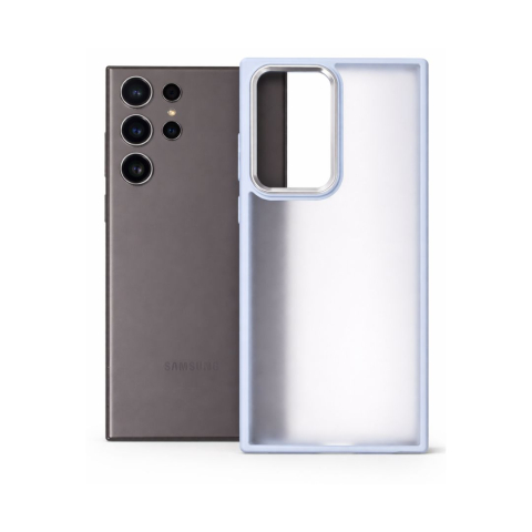 Huse Samsung - Husa pentru Samsung Galaxy S24 Ultra, Satin Matt, Rezistenta la socuri - Albastru