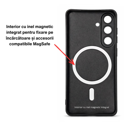 Husă pentru Samsung Galaxy S26 cu Inel Magnetic și Protecții pentru Camere – Soft Matte Black [3]