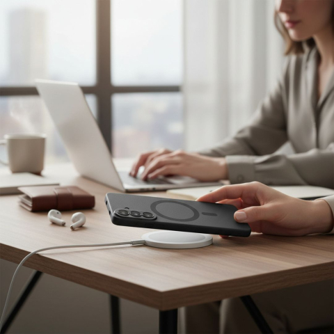 Husă pentru Samsung Galaxy S26+ cu Inel Magnetic și Protecții pentru Camere - Soft Matte Black [9]