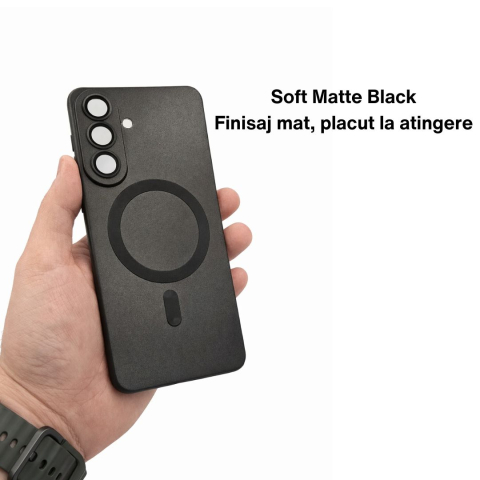 Husă pentru Samsung Galaxy S26+ cu Inel Magnetic și Protecții pentru Camere - Soft Matte Black [3]