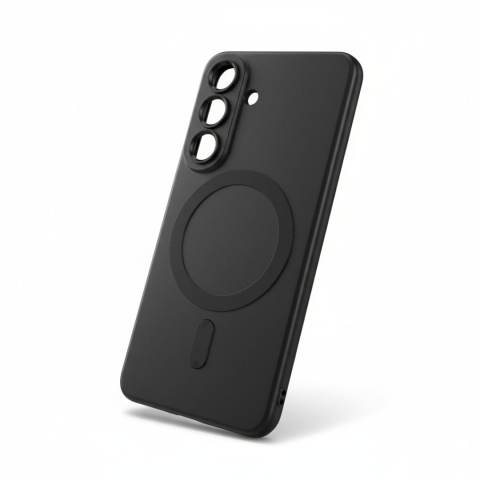 Husă pentru Samsung Galaxy S26 cu Inel Magnetic și Protecții pentru Camere – Soft Matte Black [6]