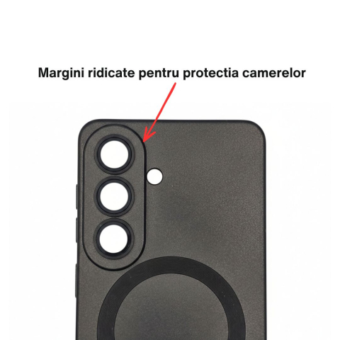 Husă pentru Samsung Galaxy S26+ cu Inel Magnetic și Protecții pentru Camere - Soft Matte Black [4]