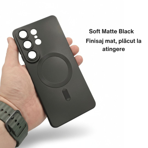 Husă pentru Samsung Galaxy S26 Ultra cu Inel Magnetic și Protectii pentru Camere – Soft Matte Black [4]