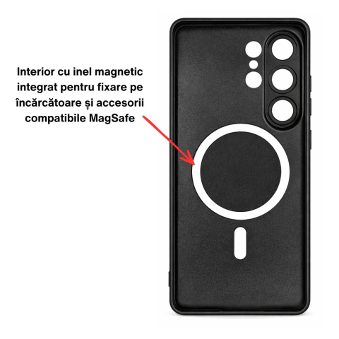Husă pentru Samsung Galaxy S26 Ultra cu Inel Magnetic și Protectii pentru Camere – Soft Matte Black [3]