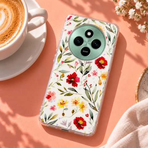 Husa pentru Xiaomi POCO C75 cu imprimeu floral, rezistenta la socuri si lovituri - ZetGSM [5]