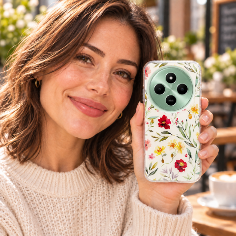 Husa pentru Xiaomi POCO C75 cu imprimeu floral, rezistenta la socuri si lovituri - ZetGSM [7]