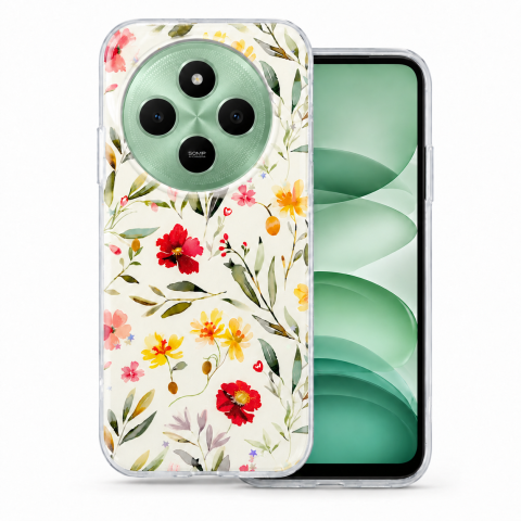 Huse Xiaomi - Husa pentru Xiaomi POCO C75 cu imprimeu floral, rezistenta la socuri si lovituri - ZetGSM